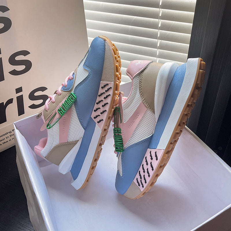 Daddy Breathable Summer Genuine Leather Thick Bottom Women's Clothing Argan Sneaker-5