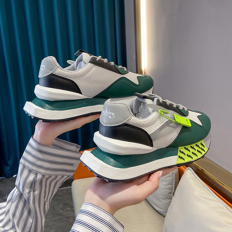 Daddy Breathable Summer Genuine Leather Thick Bottom Women's Clothing Argan Sneaker-4