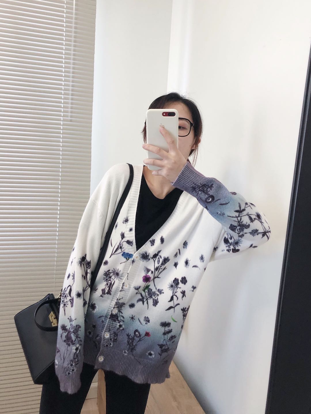 Women Oversized Clothing Wool Blend Long Cardigans Sweater Spring Autumn Print Pattern Knitted Coat Knitwear C-263-3